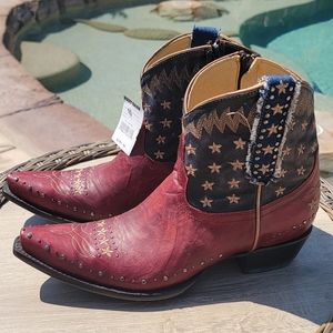 Old Gringo Boots Red Blue Stars Unity Size 11 New